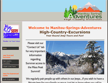 Tablet Screenshot of manitou-springs-adventures.com